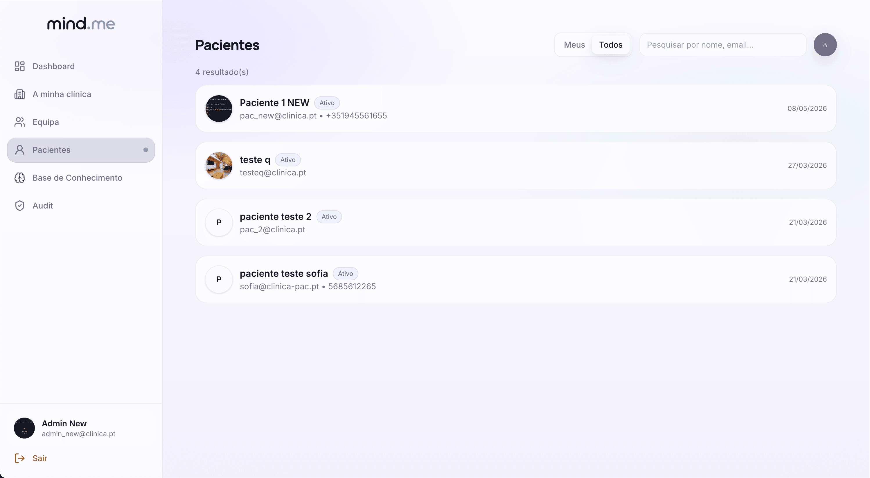 Gestão de Pacientes